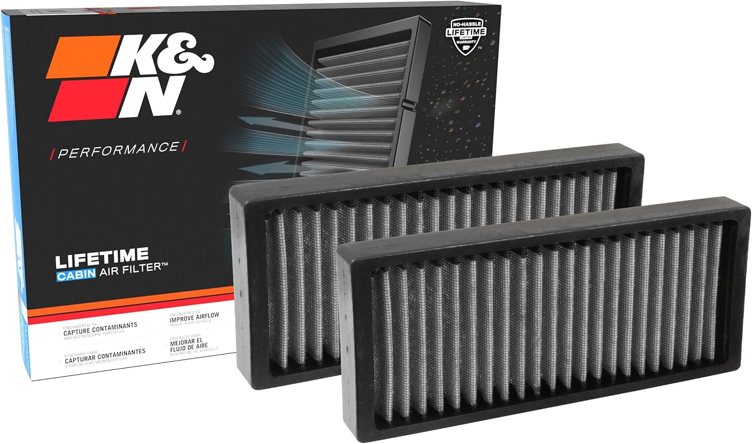 K&N LIFETIME Cabin Air Filter: Premium, Washable, Clean Air for your Cabin: Compatible with Select 2004-2015 Nissan/Infiniti (Armada, Titan, QX56) Vehicle Models, VF1002