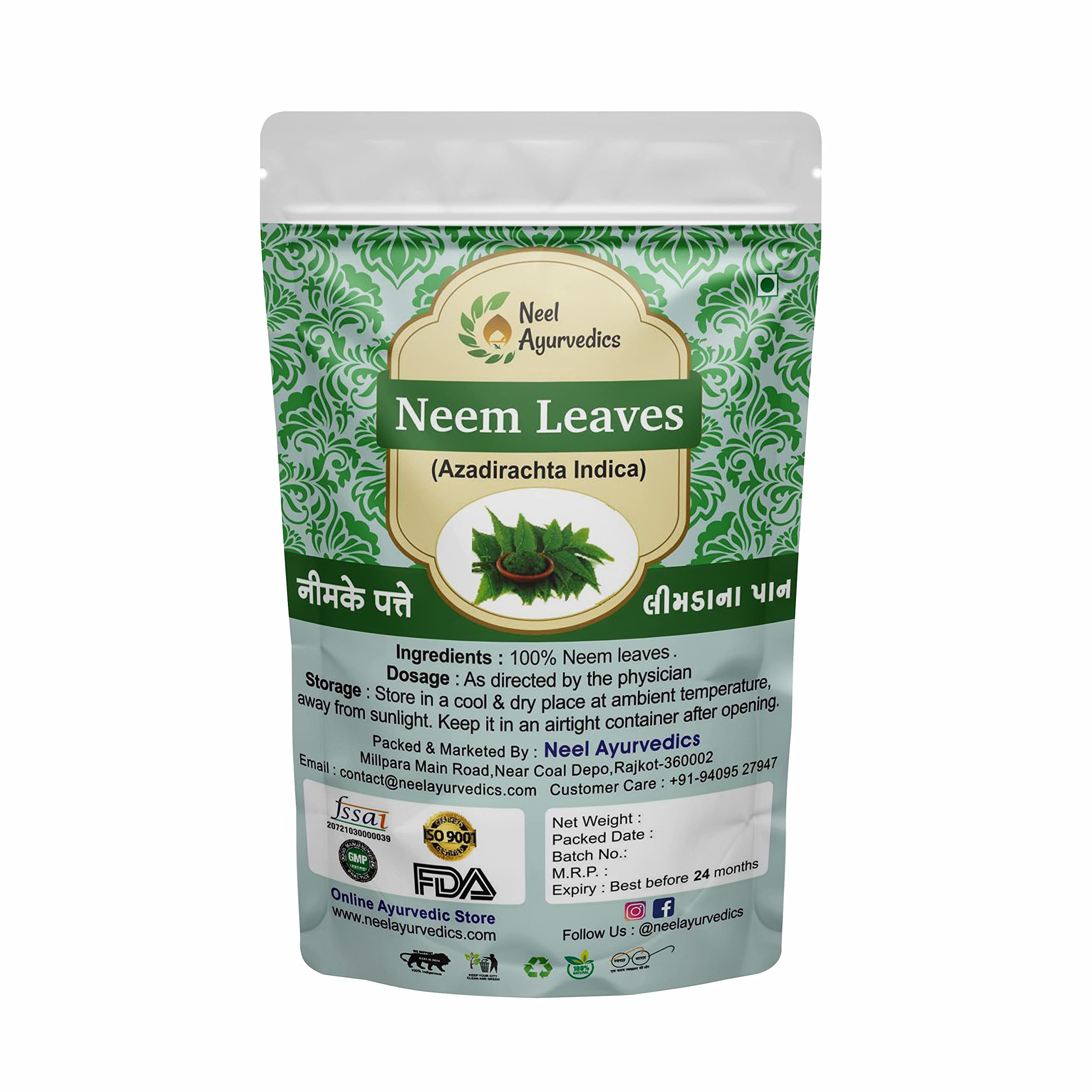 Neem (Azadirachta Indica) Foglie in polvere