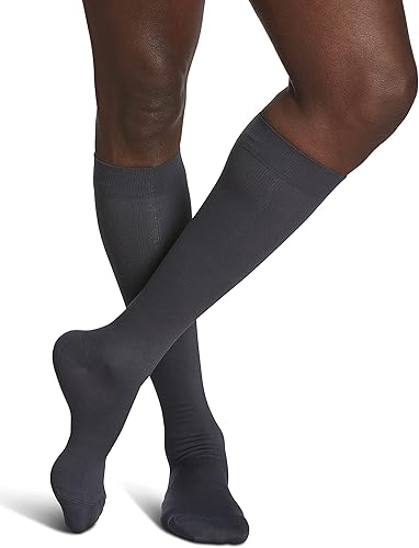 Miniatura 10 de SIGVARIS Calcetines de microfibra 820 con punta cerrada para hombre, 20-30 mmHg