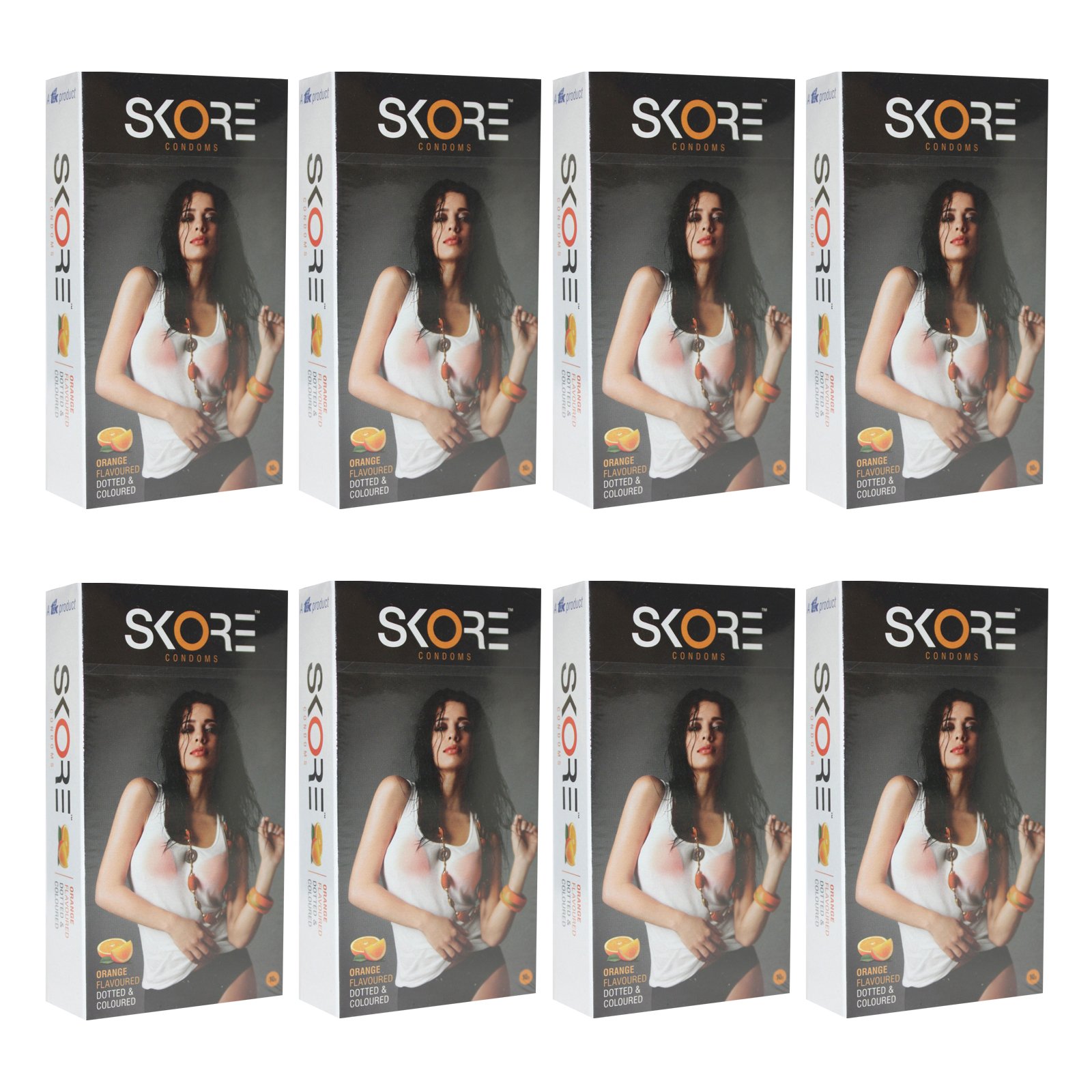 Skore Orange Condom (Set of 8, 80S)-picture-22