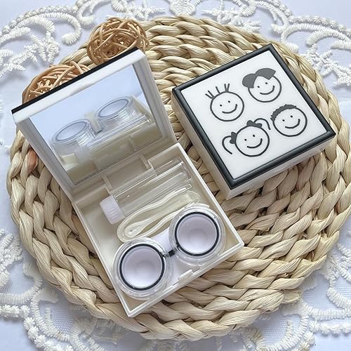 Miniatura 3 de Estuche para lentes de contacto, tamaño de viaje, estuche de contacto ocular con espejo, botella de solución, kit de herramientas de extracción para