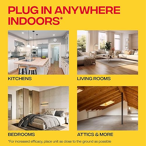 Miniatura 4 de Victor PestChaser - Repelente de roedores con luz nocturna y salida extra, paquete de 2, 2 repelentes de roedores de alta frecuencia, repele