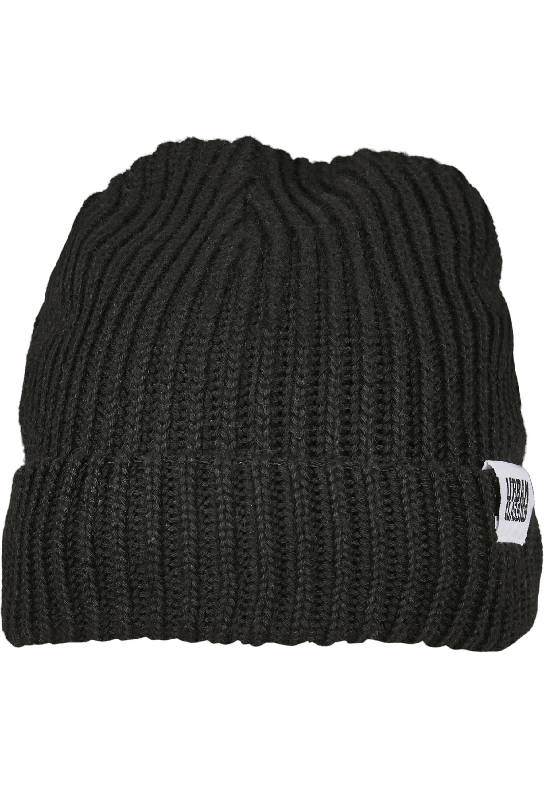 Urban Classics Unisex_Adult Recycled Yarn Fisherman Beanie Hat, Black, One Size