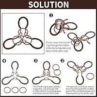 Vista 5 de Rompecabezas de acertijos mentales - Juego de rompecabezas de herradura de metal, desbloquea rompecabezas entrelazados, caja de mente, prueba