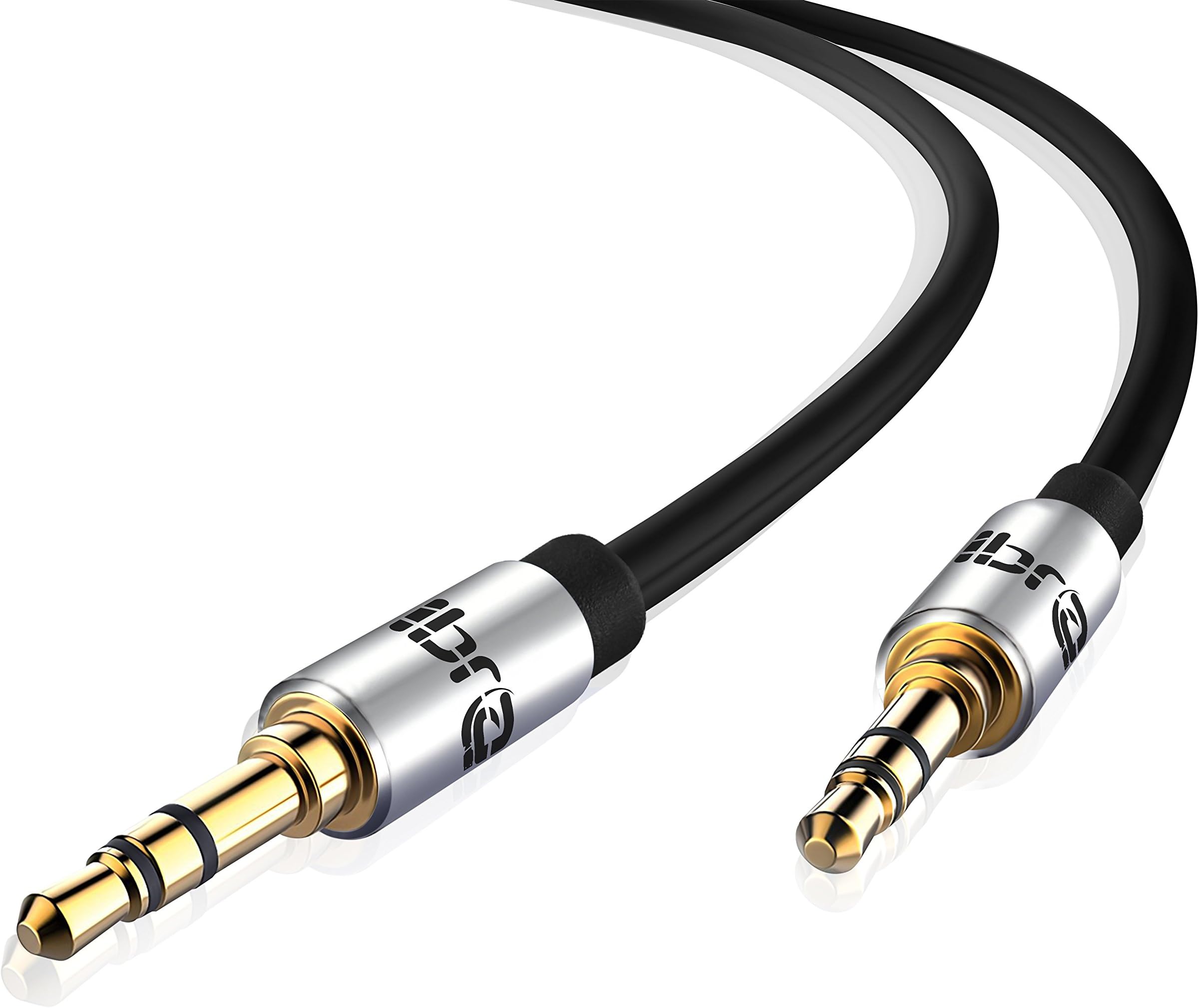 Aux Cable 1.5M 3.5mm Stereo Pro Auxiliary Audio Cable - for Beats Headphones Apple iPod iPhone iPad Samsung LG Smartphone MP3 Player Home/Car etc - IBRA Black