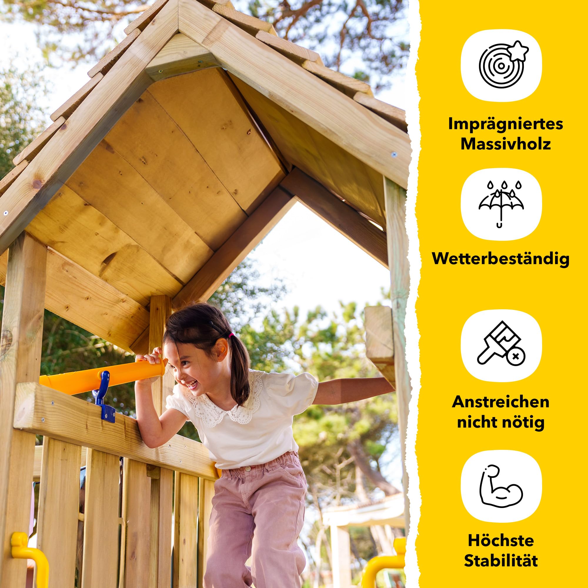 Wickey Spielturm Skyflyer 120 & 90 mit Rutsche und Plane Doppelschaukel Spielgerät Garten