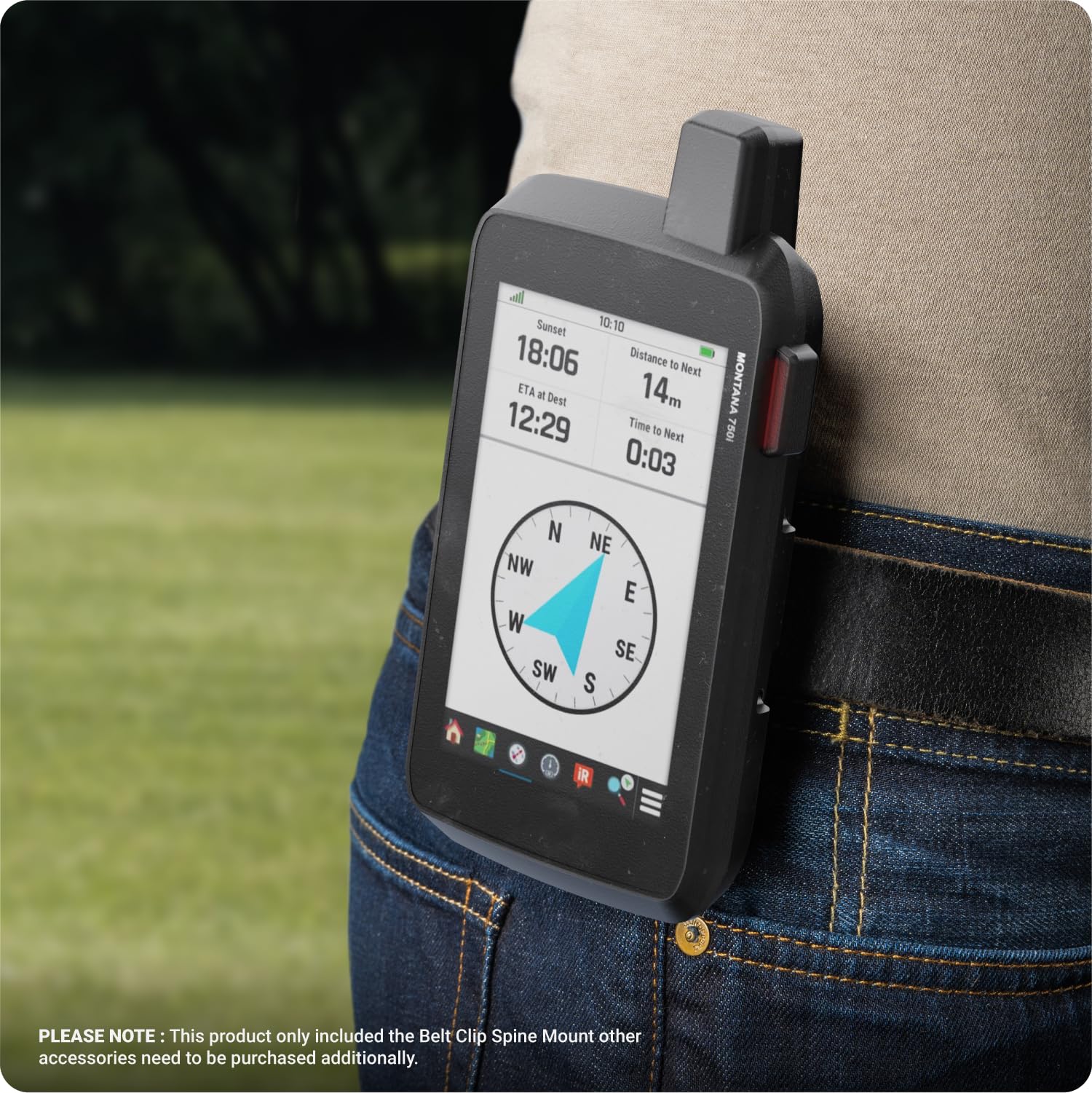 TUSITA Uchwyt na Klips do Paska z Karabińczyk Kompatybilne z Garmin Montana 700 700i 710 710i 750i 760i - Akcesoria Systemu GPS