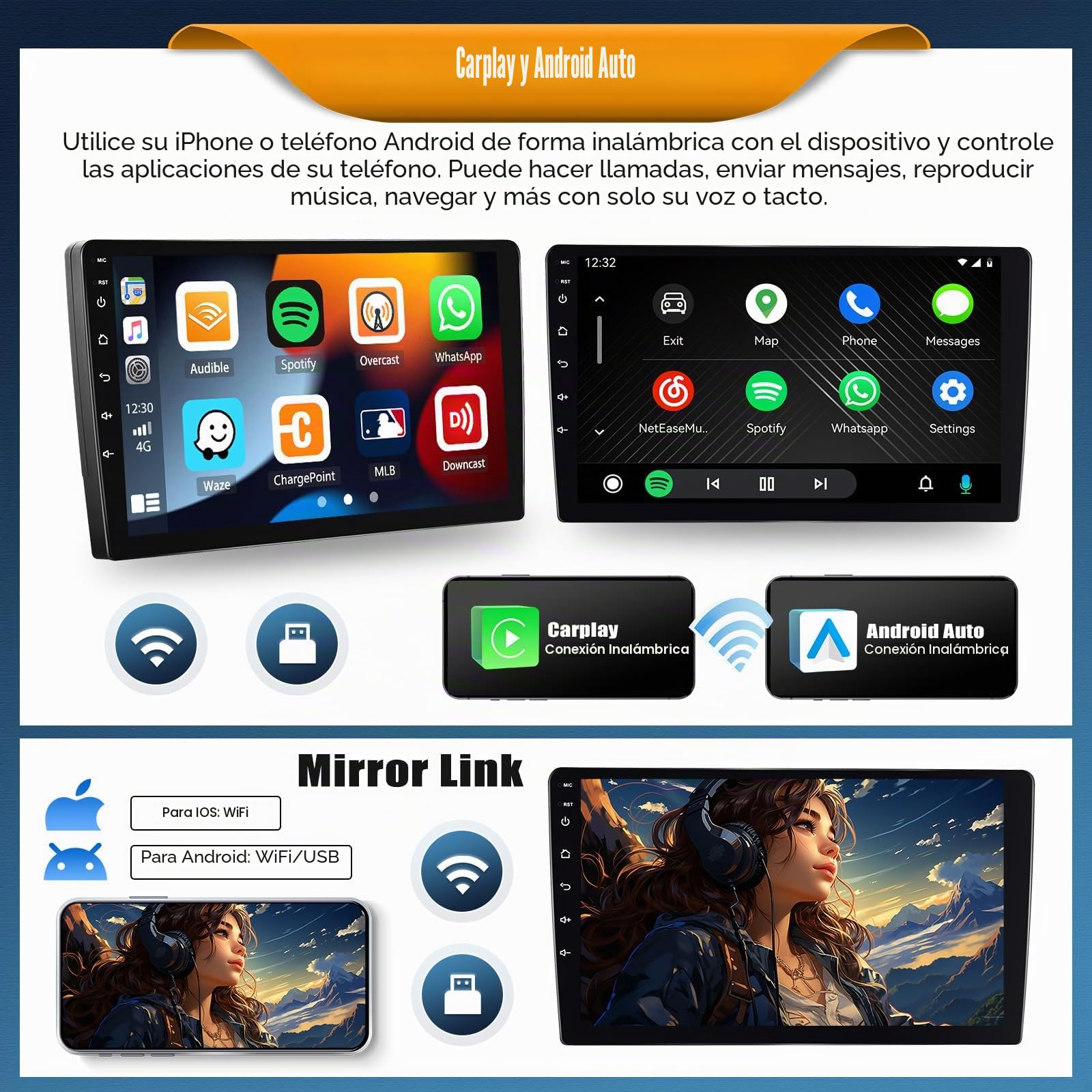 Android15, 6G+128G 8Núcleos GOHHDL Autoradio para FIAT Ducato 3/Peugeot Boxer 2/Citroën Jumper 2 2011-2022 Carplay Android Auto, Pantalla de 9 Pulgadas 2Din con GPS WiFi BT FM/RDS DSP SWC Cámara
