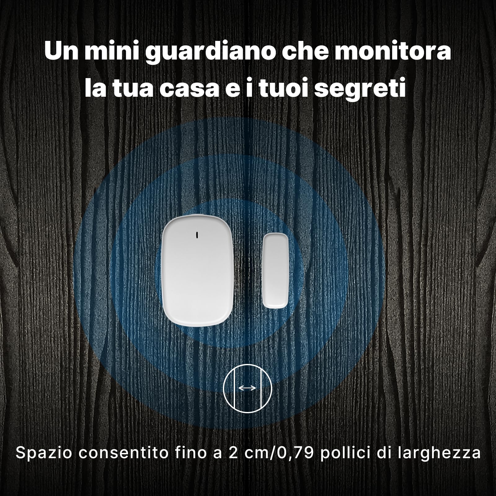MOES Sensore intelligente per porte e finestre, richiede passerella ZigBee Tuya, rilevatore wireless per sistema di allarme e casa, compatibile con Smart Life/MOES/Tuya, 1 pezzo