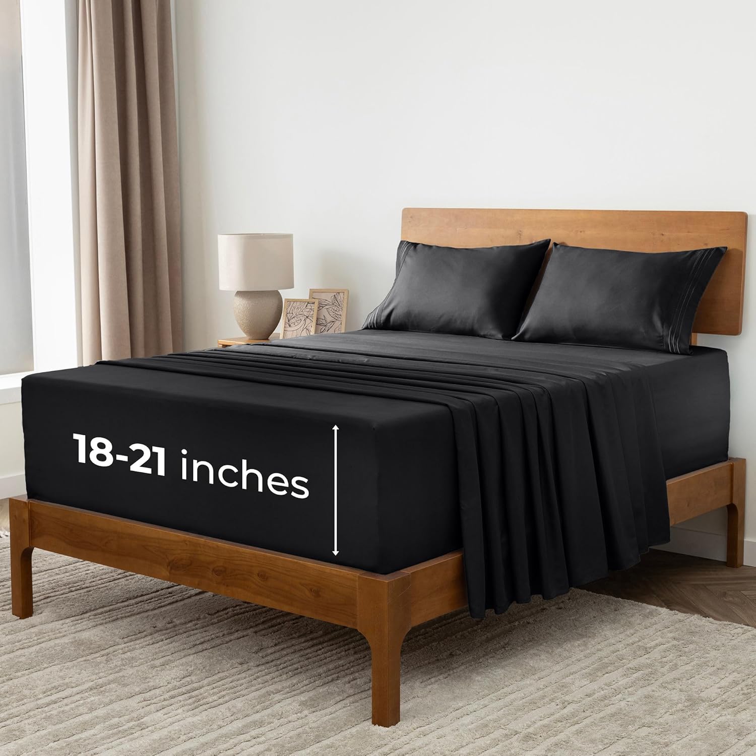 Mellanni Extra Deep King Sheets 4 PC Iconic Collection