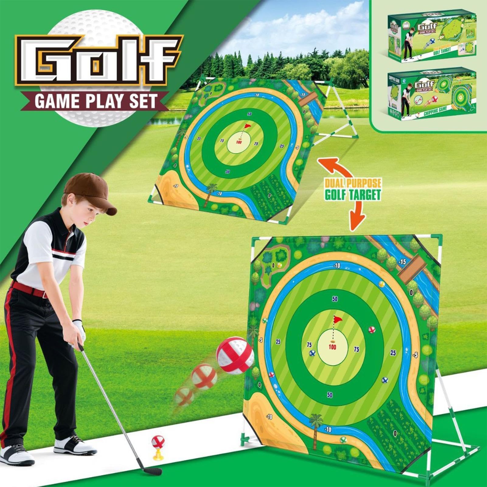 Set de Golf Chipping con Bolsa de Almacenaje Práctica de Putting