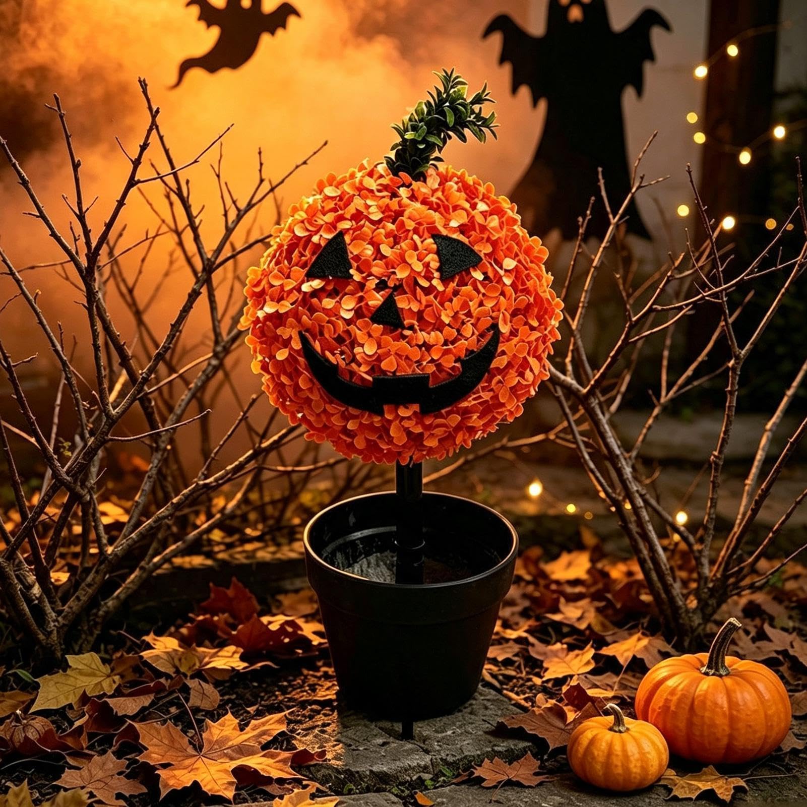 Albero di Artificiale 70 Cm Decorazione Spettrale Da Giardino Con Pianta