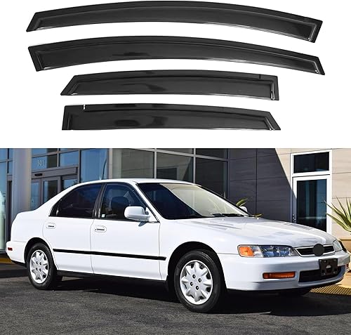 Miniatura 338 de IG - Visera para ventana de automóvil, protector contra la lluvia, el sol y el viento, con cinta adhesiva, deflector extraduradero para ventana