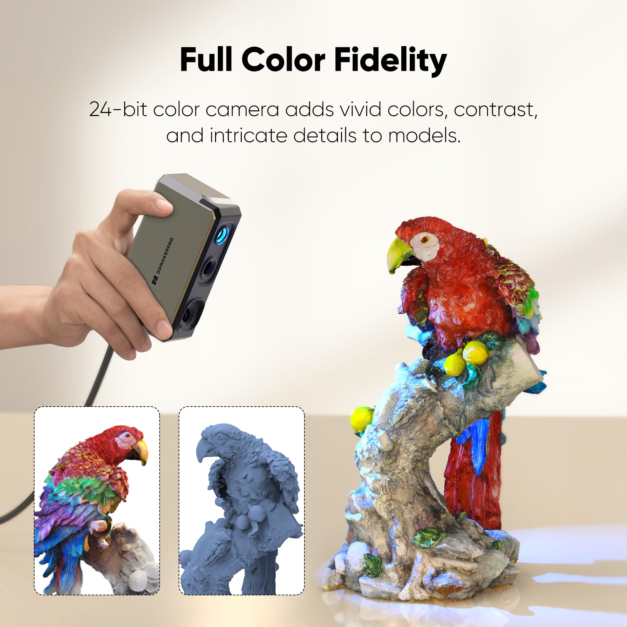 Amazon | 3DMakerpro 3Dスキャナー 3Dプリンター用 0.01mm精度、24
