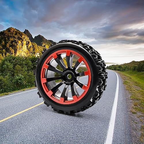 Miniatura 3 de JIUWU Juego de 4 neumáticos y ruedas para varios autos controlados a distancia, mejoras de auto a control remoto a escala 110 114 - Ruedas y llantas