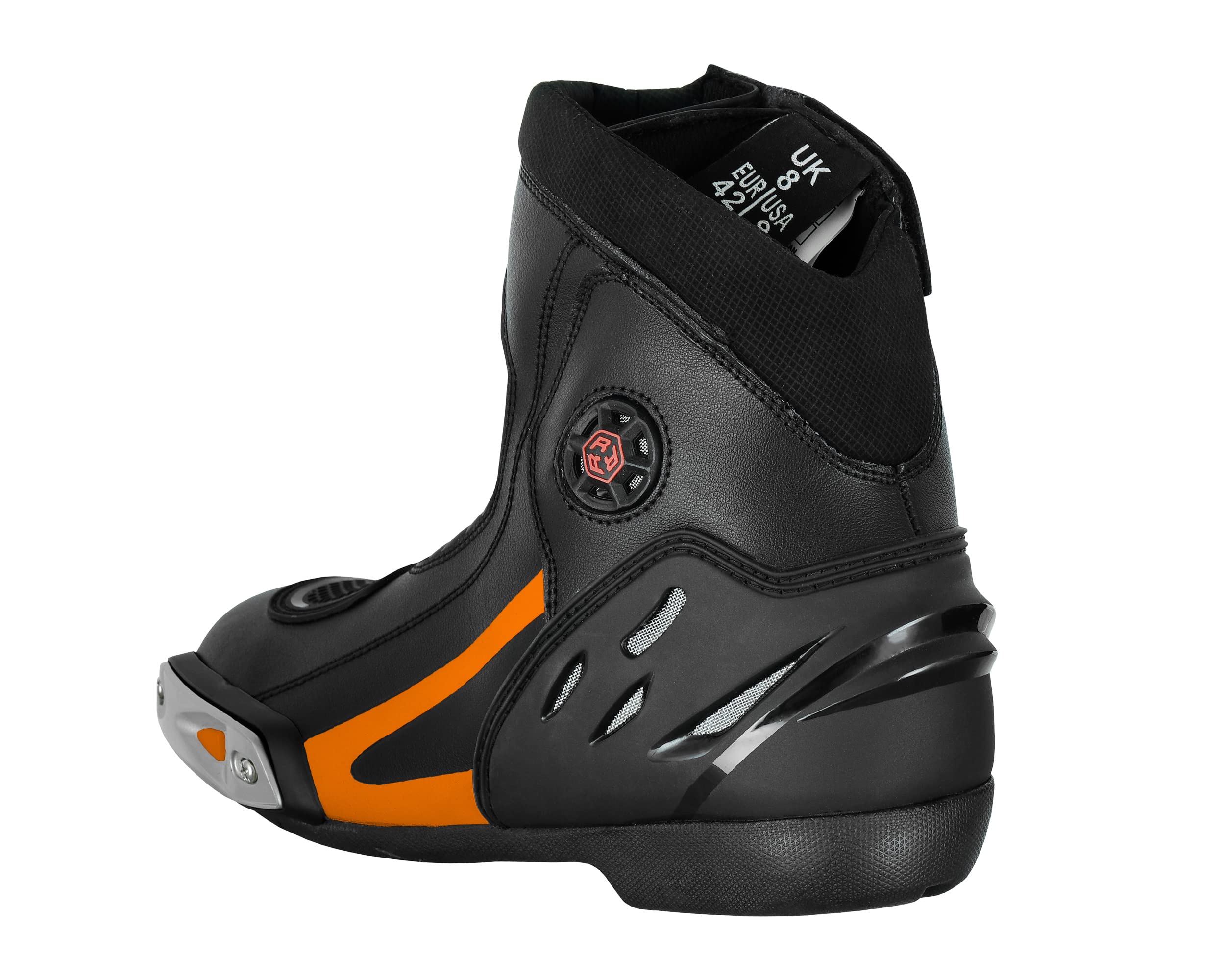 Scarpe da moto da uomo in pelle stivali protettivi antiscivolo con supporto alla caviglia,CE approvato