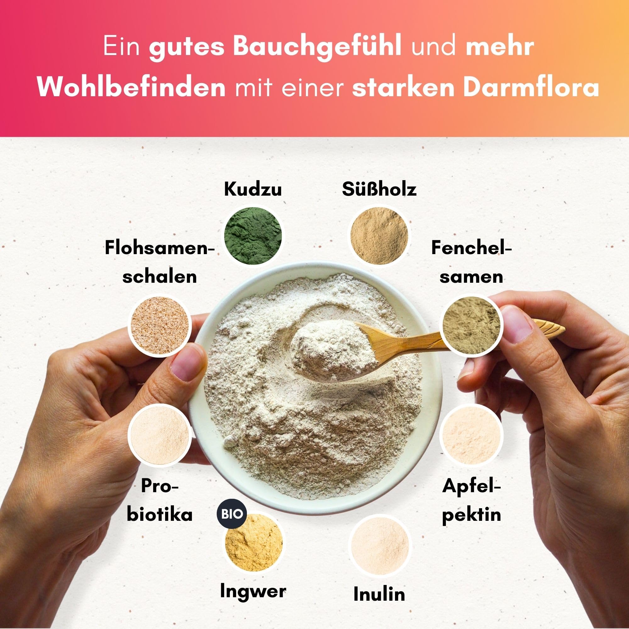Yagcho Flora | Darmflora Komplex 3x150g | Vitalpilz Mix | Darmkur Probiotika | TCM Heilpilze | Darmgesundheit | Nahrungsergänzungsmittel
