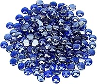 Vista 9 de onlyfire Cuentas de vidrio planas para hoguera de propano, rocas de vidrio reflectantes de 1/2 pulgada, canicas planas de 10 libras para chimenea