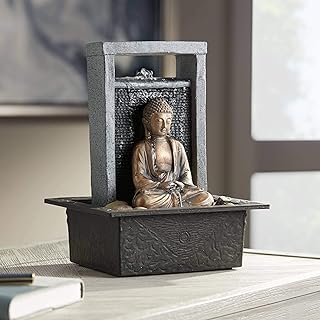 Meditating Buddha Asian Zen Indoor Table-Top Fountain 11