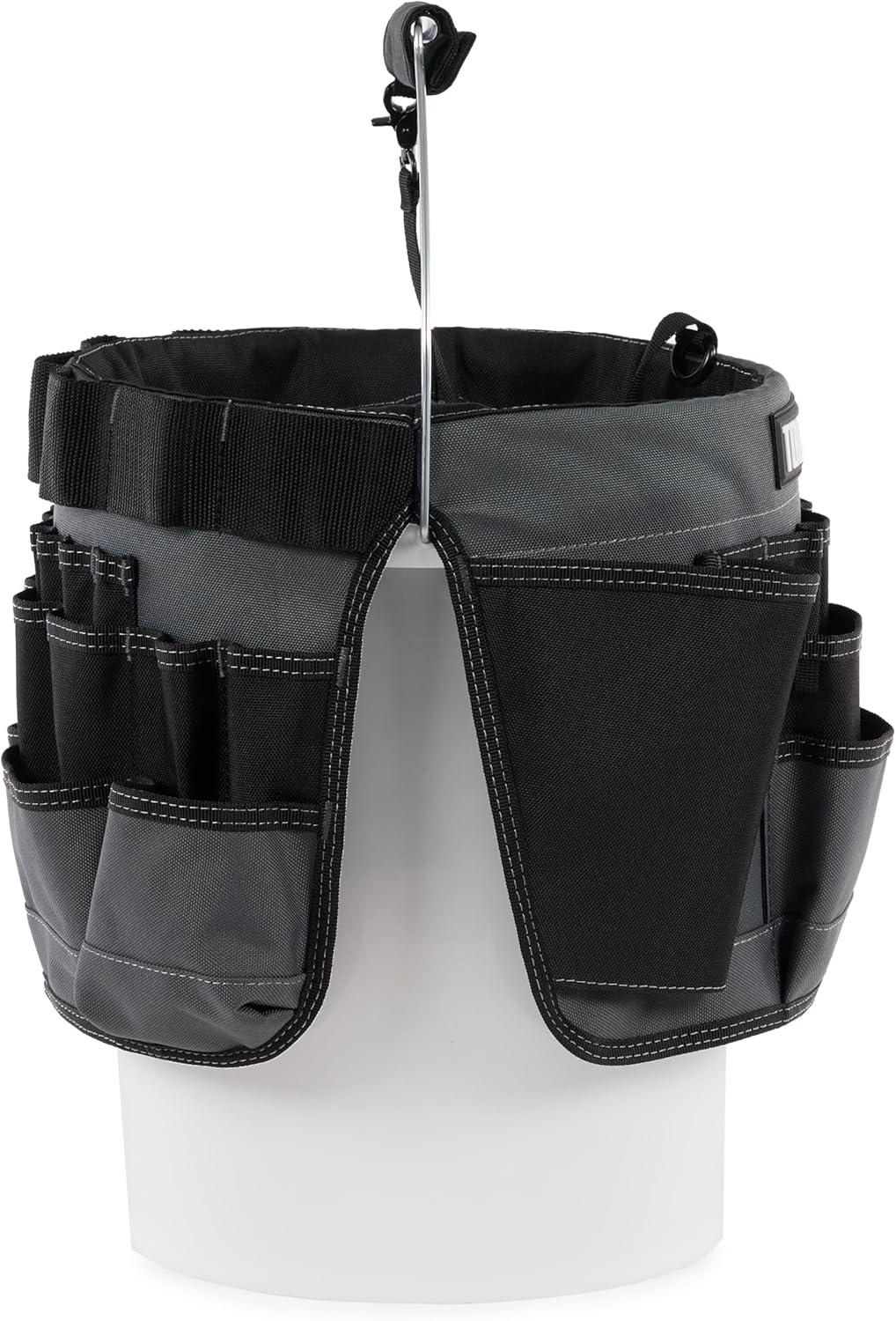 ToughBuilt – Bucket Organizer, 5-Gallon Bucket Tool Organizer with 60 Pockets, Loops & Compartments, Reinforced Fabric for Construction Work (TB-85)