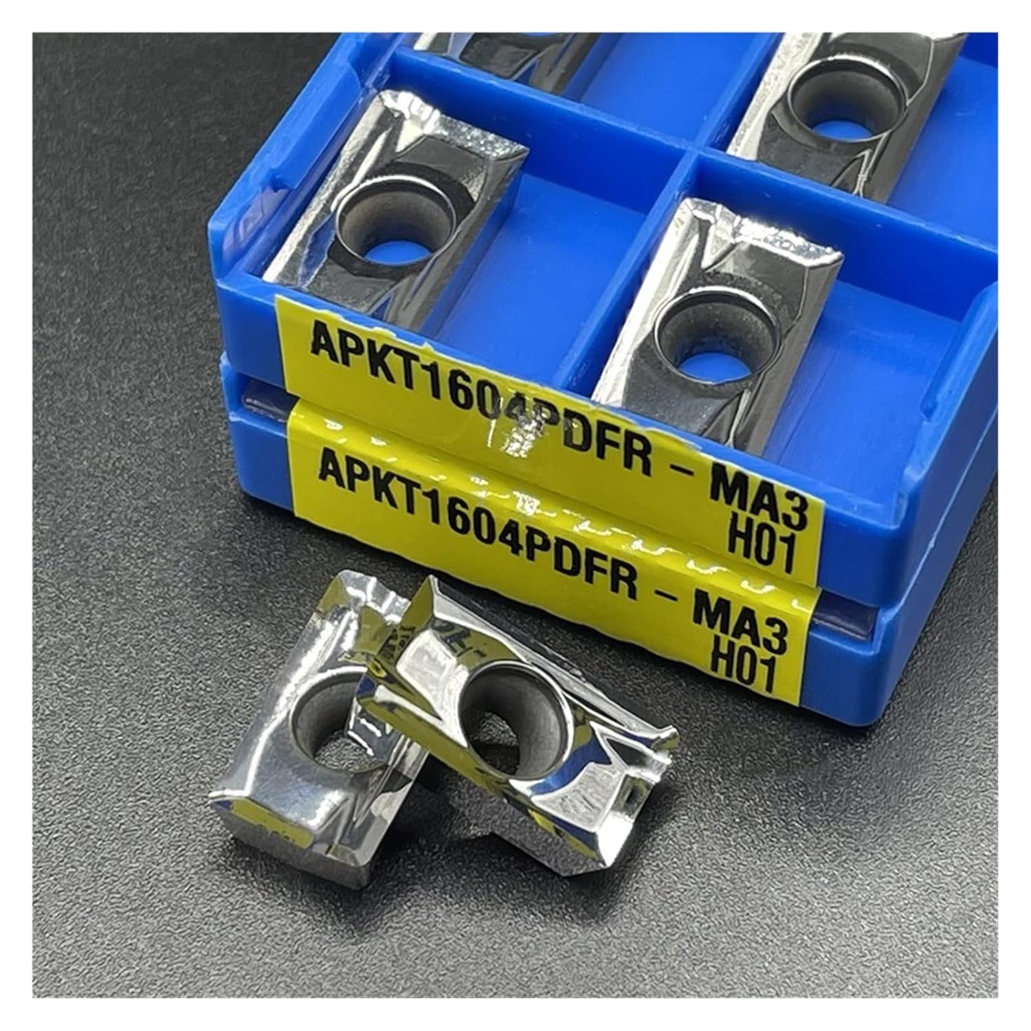 Indexable Lathe Carbide Insert APKT1135PDER MA APKT1604PDER MA3H01 APKT1604 MA H01 Lathe Tools Turning Inserts Aluminum Turning Tools(APKT1604PDER MA3H01)