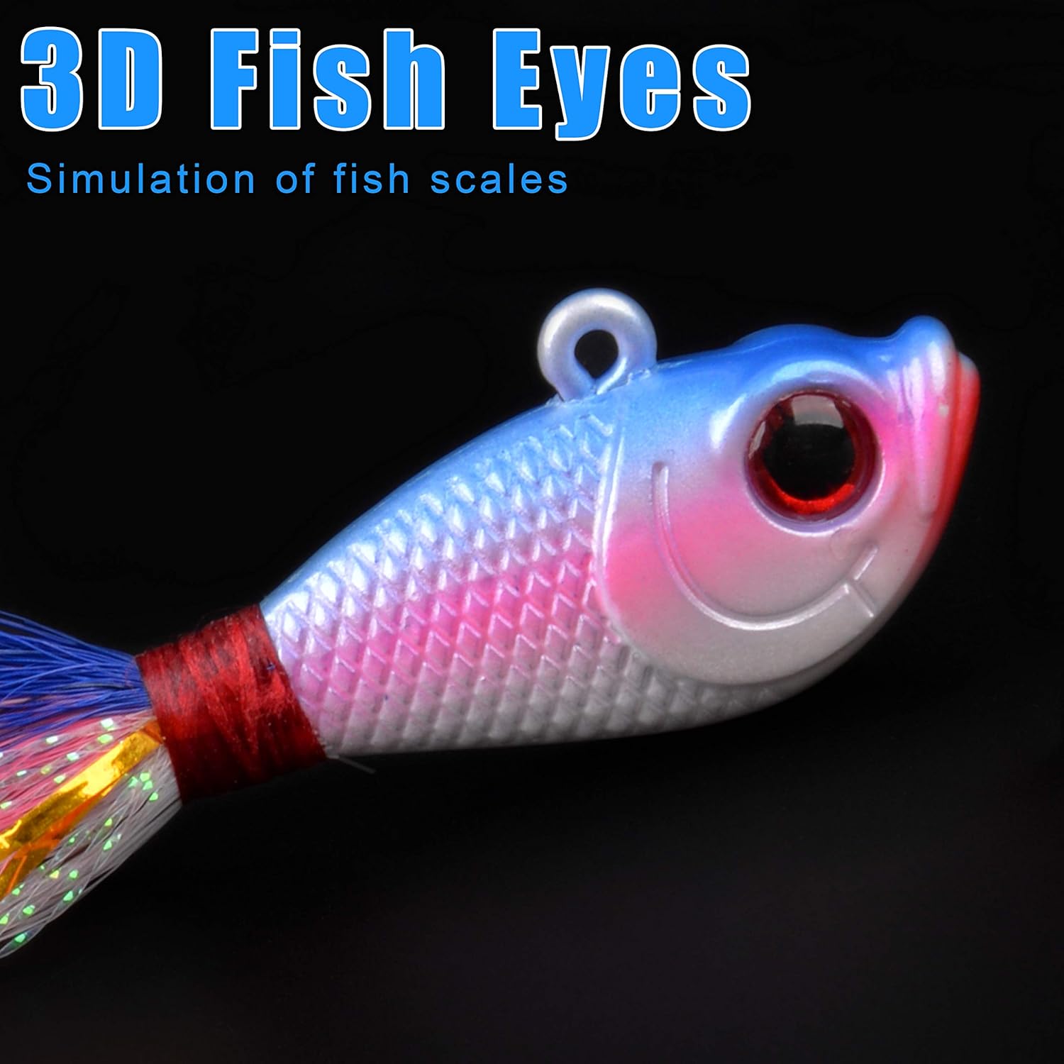 Bucktail Jigs Saltwater Lures,3/5PCS Bucktail Hair Jigs Head Fishing Lure Baits Assorted Kit for Bass Striper Bluefish Surf Fishing 1/4oz 1/2oz 1oz 1.5oz 2oz