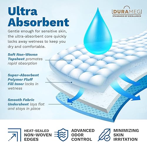 Miniatura 4 de Chucks Pads desechables 300 almohadillas almohadillas de 17 x 24 pulgadas para incontinencia Chux almohadillas absorbentes protectoras de pelusa,