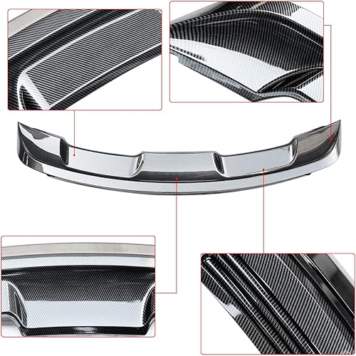 Miniatura 2 de NINTE Mustang - Alerón trasero para Ford Mustang ABS GT500 estilo GT500 con alerón de maletero con alerón de mimbre ahumado (estilo fibra de carbono)