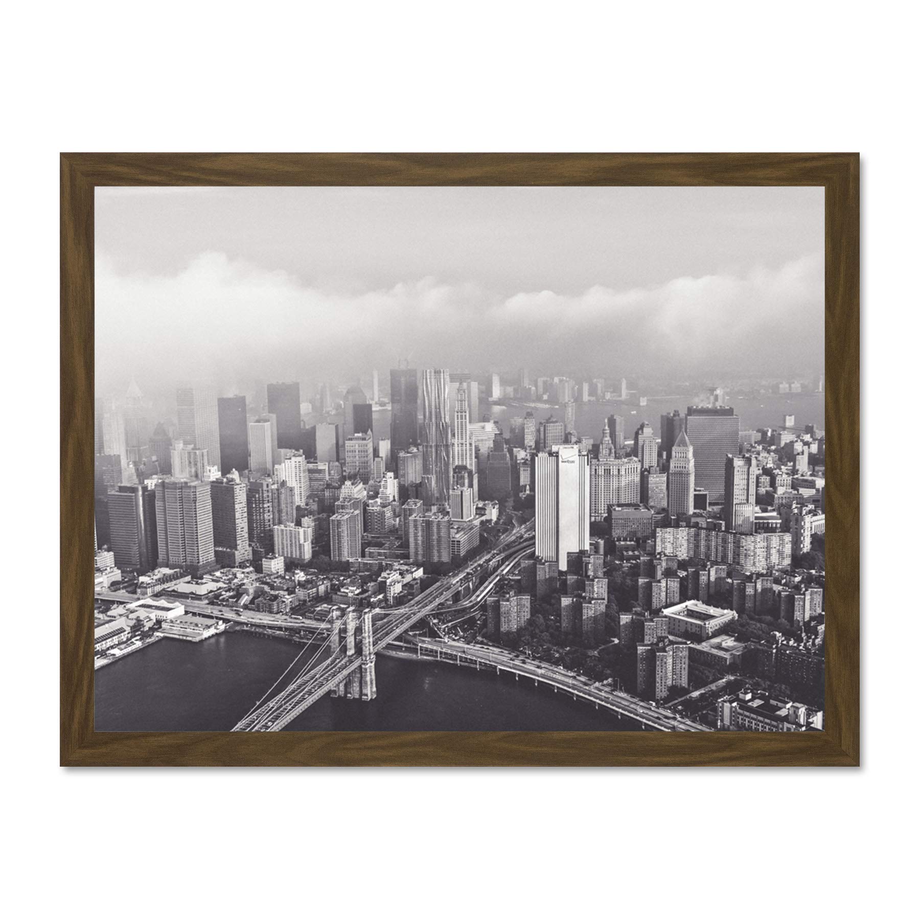 Orrico York City Cityscape Large Framed Art Print Poster Wall Decor 18x24 inch