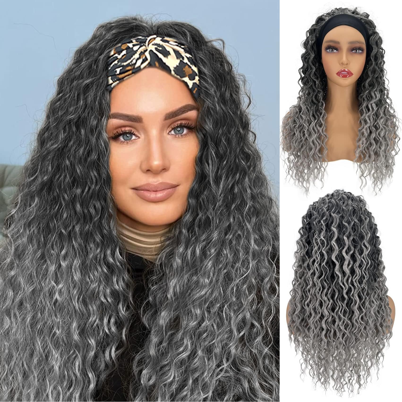 Headband Wig Human Hair Body Wave 20 Inch Glueless None - View #11