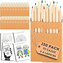 AF® – 150 Pack Colours, Children's Paint Pack, 25 Mini Gifts for Children, Birthday Pencils, Children's Gift Pack, Paints for Children, 6 Children's Colours, Printable Templates by QR
