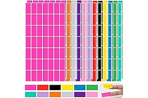 1176 Pack Color Coding Stickers - Rectangular 1.57" x 0.75" - 12...