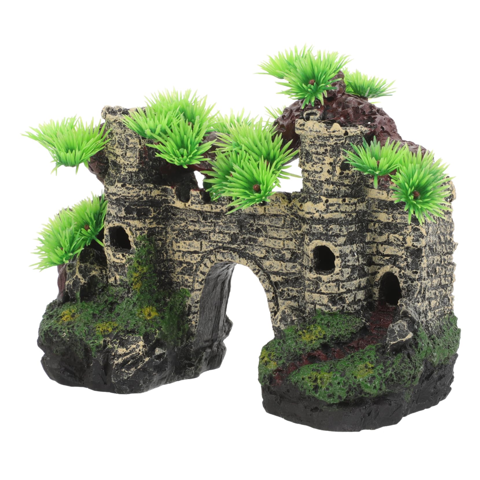 OUNONA Lot De 2 Décorations D'Aquarium Artificielles en Résine UV Et LED