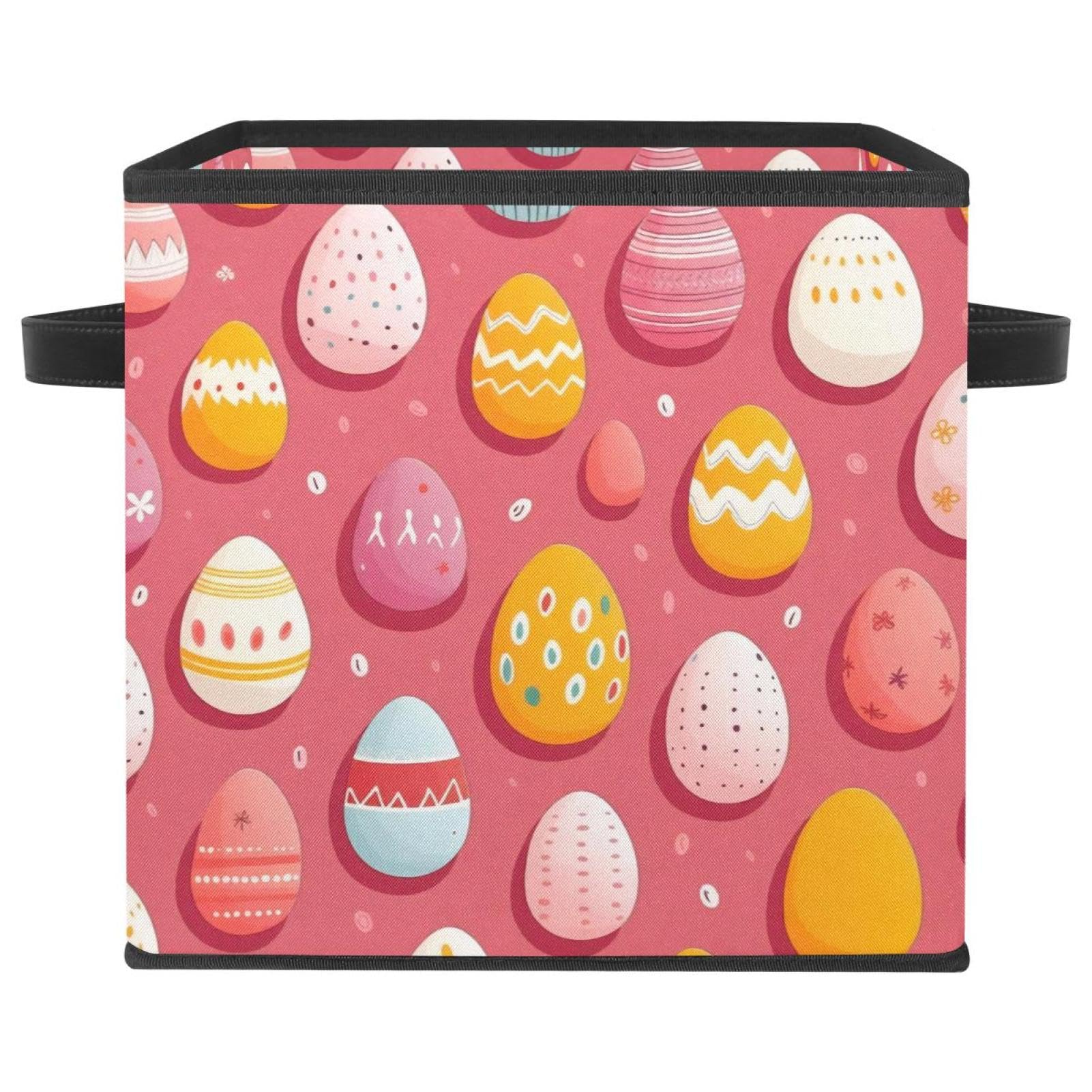 Panier de rangement pour œufs de Pâques rose : chasse aux trésors