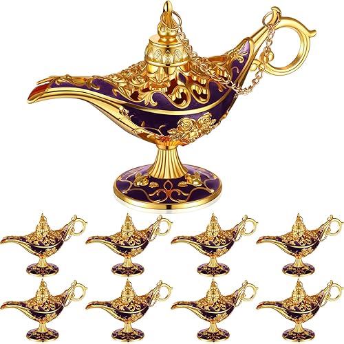 6 piezas de lámpara mágica de Halloween, lámpara de leyenda vintage, lámpara de deseos, lámpara de disfraz clásico, lámpara de decoración de mesa