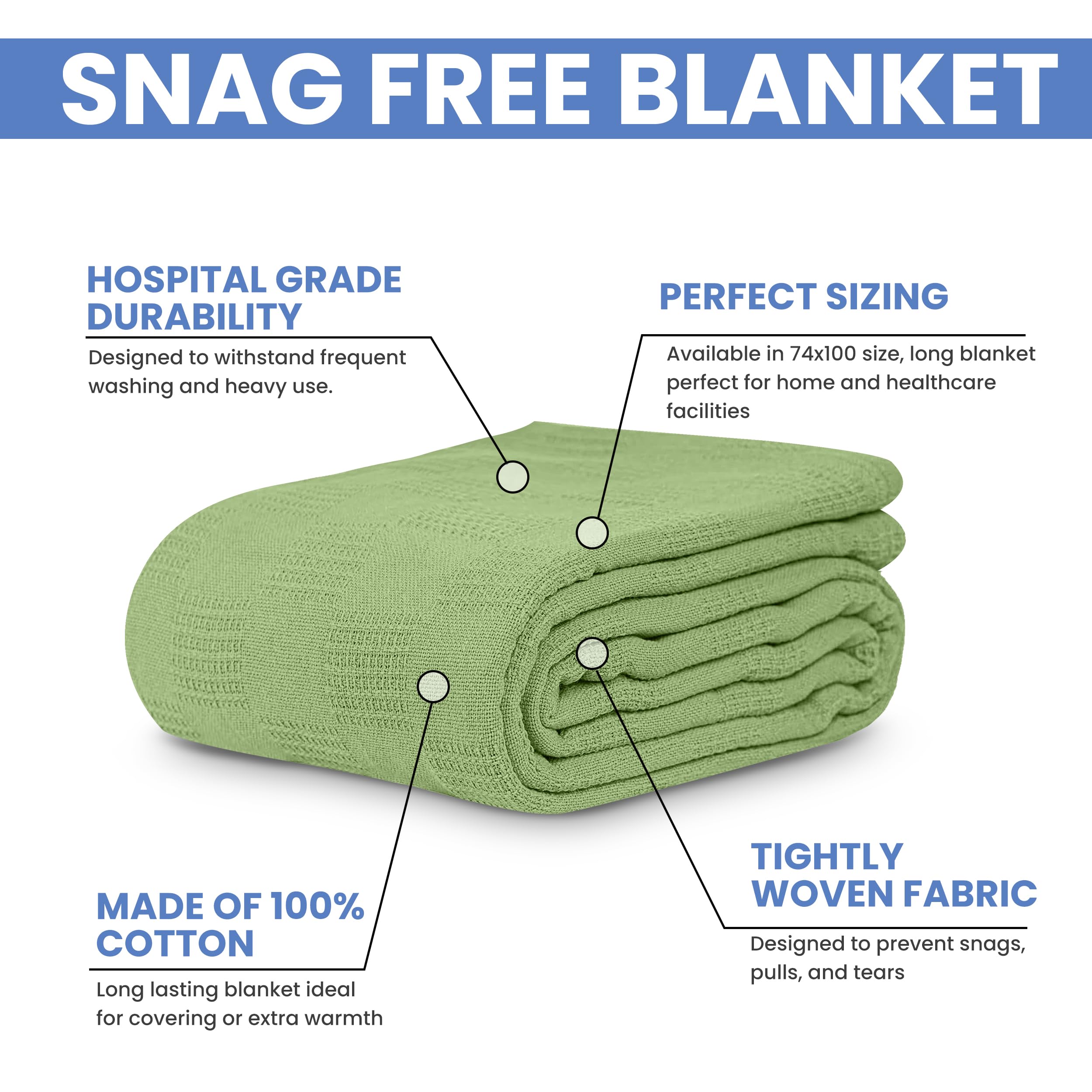 linteum textil Hospital térmico Snagless propagación manta