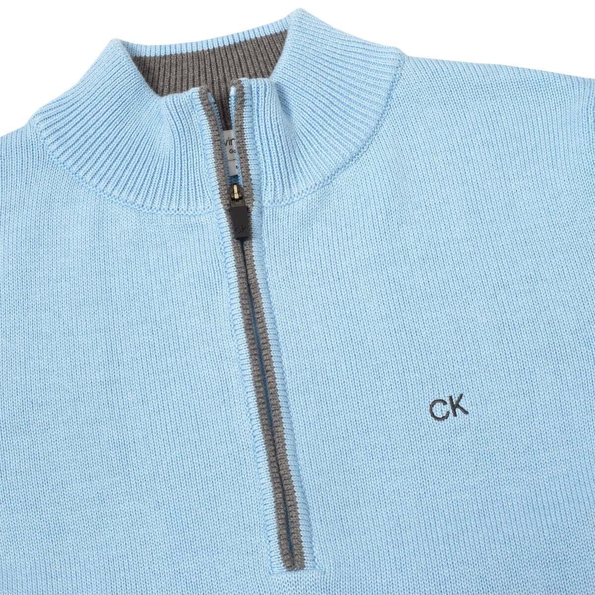 Calvin Klein Meski gruby bawelniany sweter z zamkiem blyskawicznym 1/2