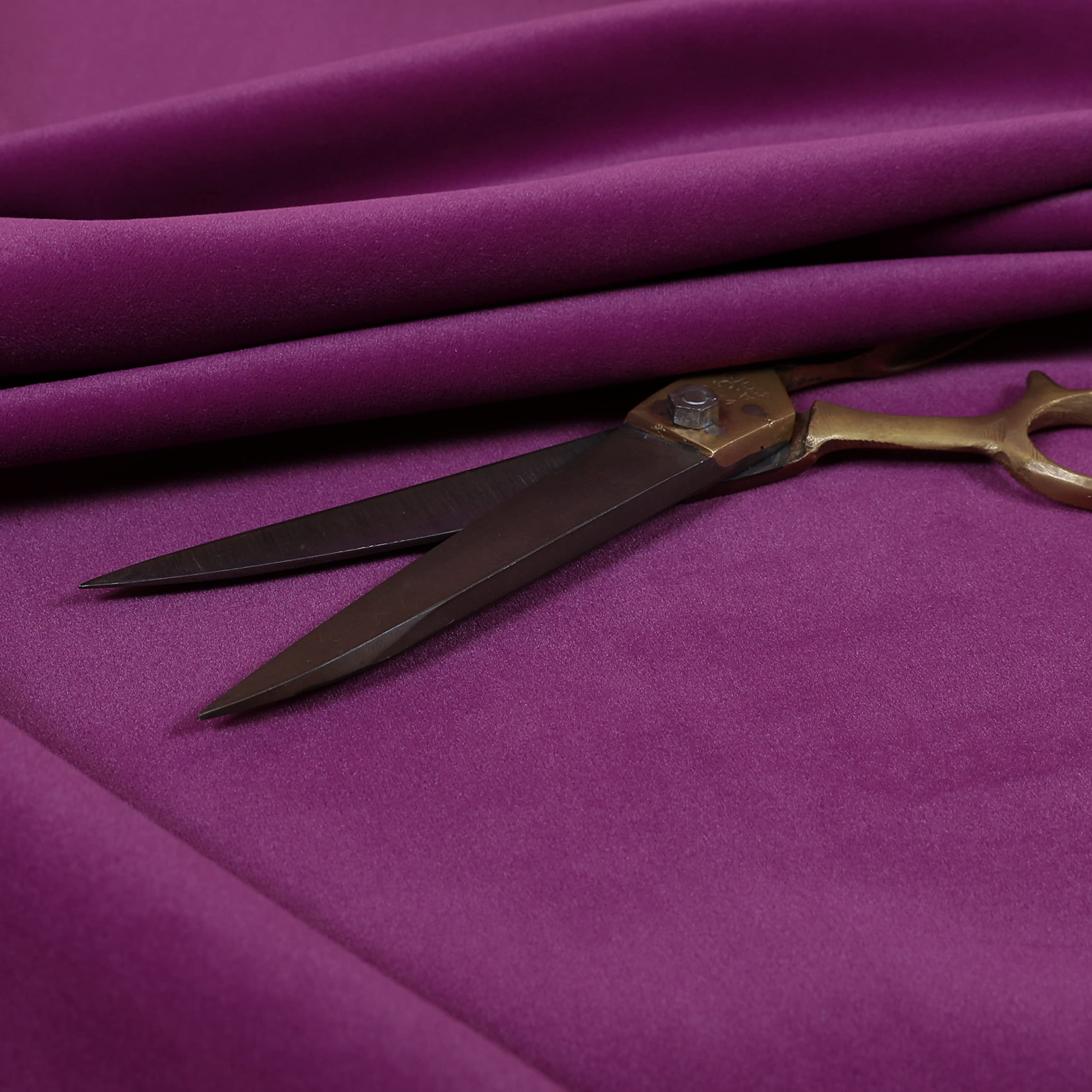 Redbrick Mill Fabrics Flame Retardant Furnishing Soft Quality Velvet Upholstery Fabric Brushed Effect, Violet Purple, Sofas, Curtains (Per Metre) — image 1