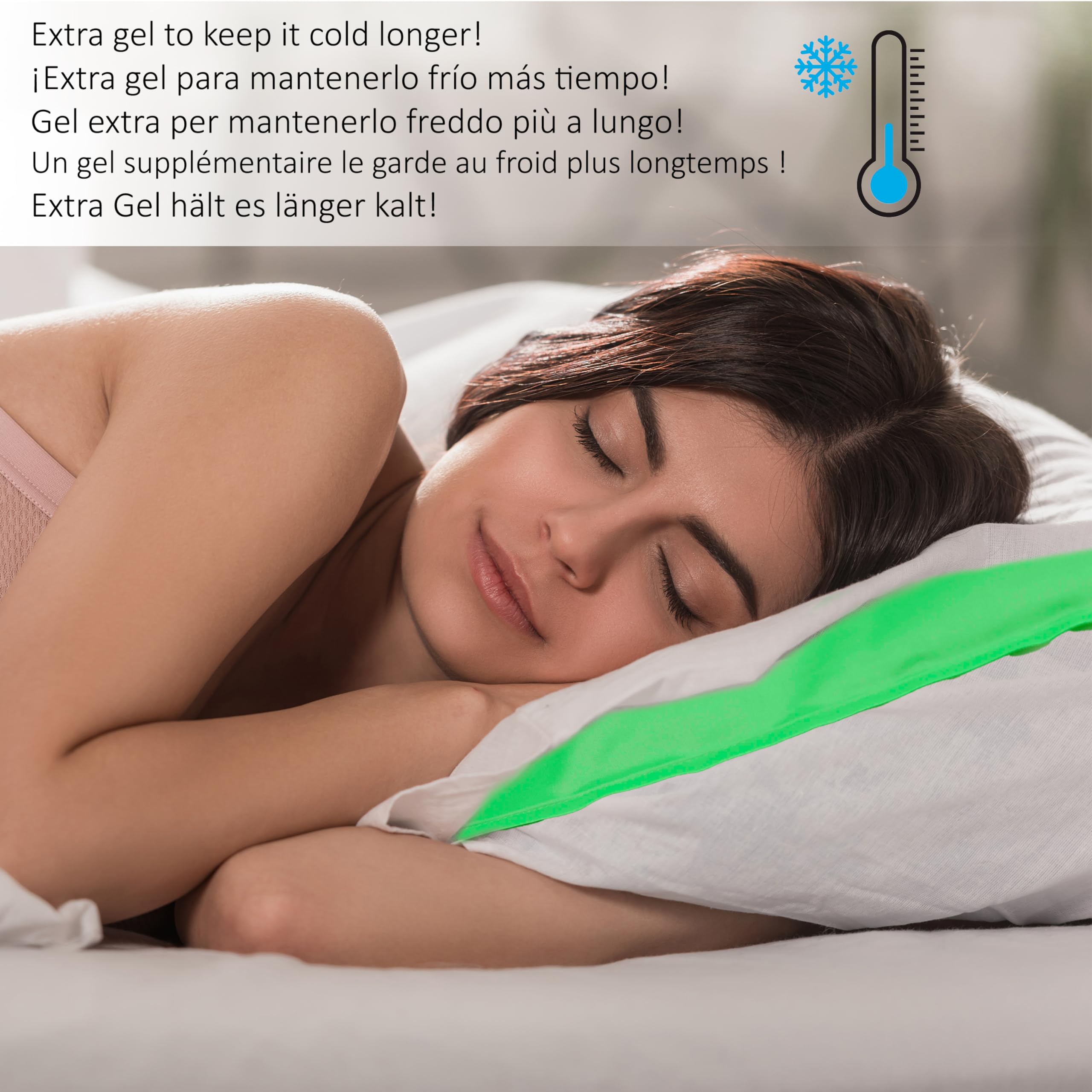 Heromask Cuscino Gel Rinfrescante da Viaggio per Dormire Meglio |Leggero, Pieghevole, Compatto | Cuscino Raffreddante per Notti Estive | Cuscino da Viaggio Raffreddante con Tecnologia Gel