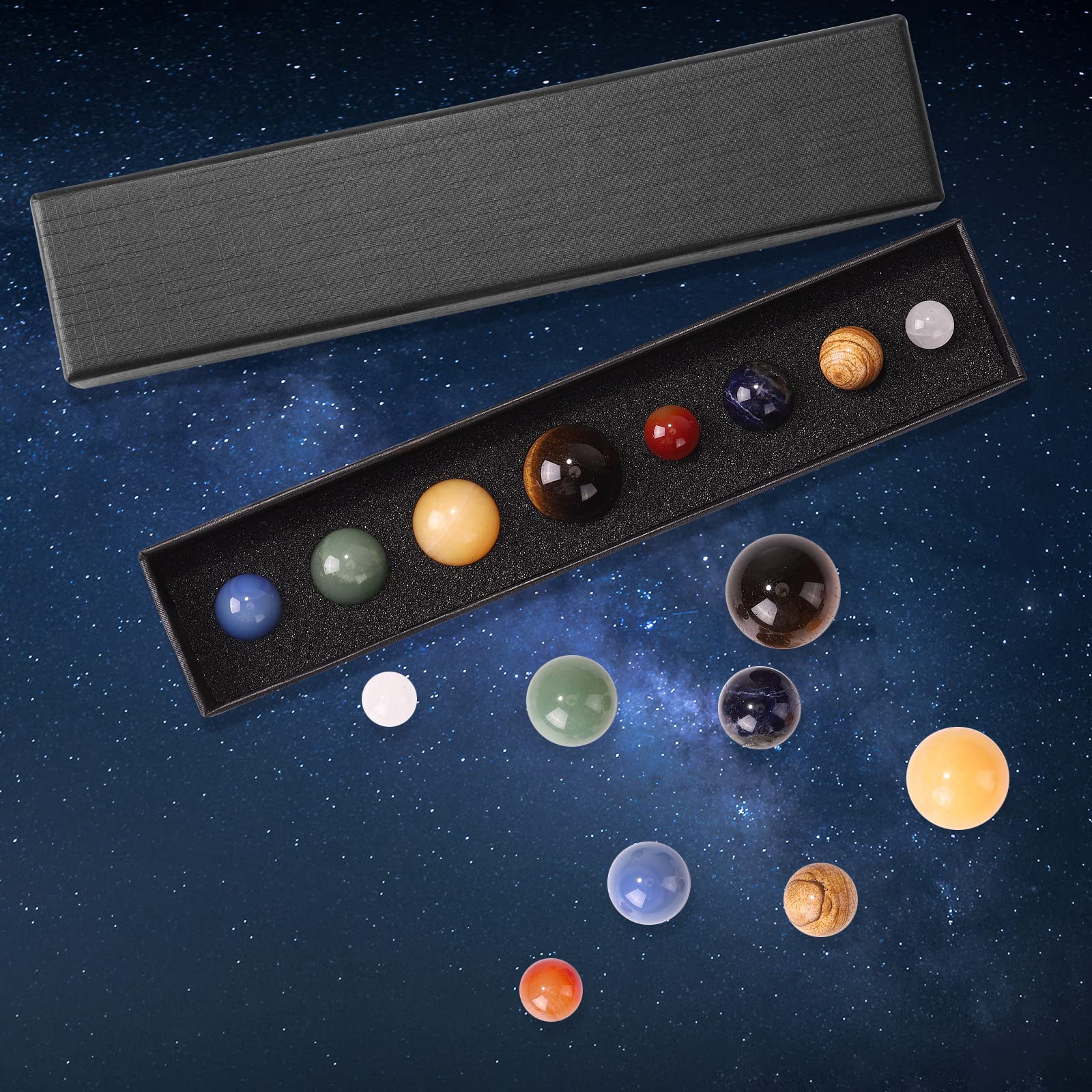 Amazon.co.jp: 太陽系9つの惑星 自然の宝石 原石の宇宙惑星 天体