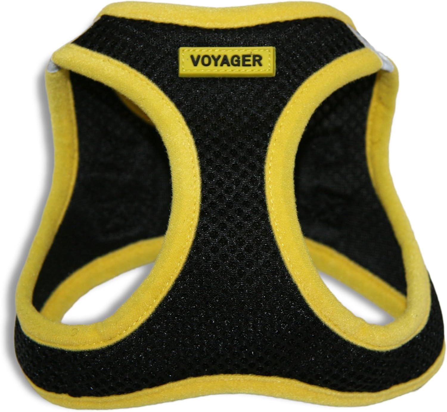 Voyager Step-In Air Dog Harness - All Weather Mesh Step in Vest Harness for Small and Medium Dogs by Best Pet Supplies - Yellow Trim, S