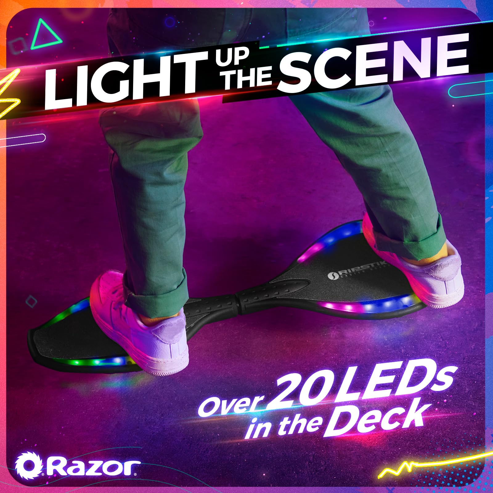 Razor Ripster Lightshow Waveboard Noir