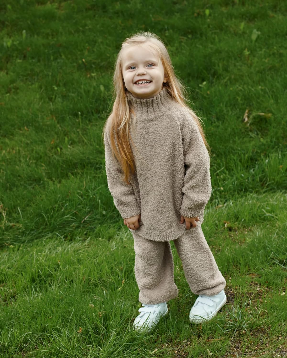 7 A.M. 7AM Boxy Mock Neck Sweater Fuzzy