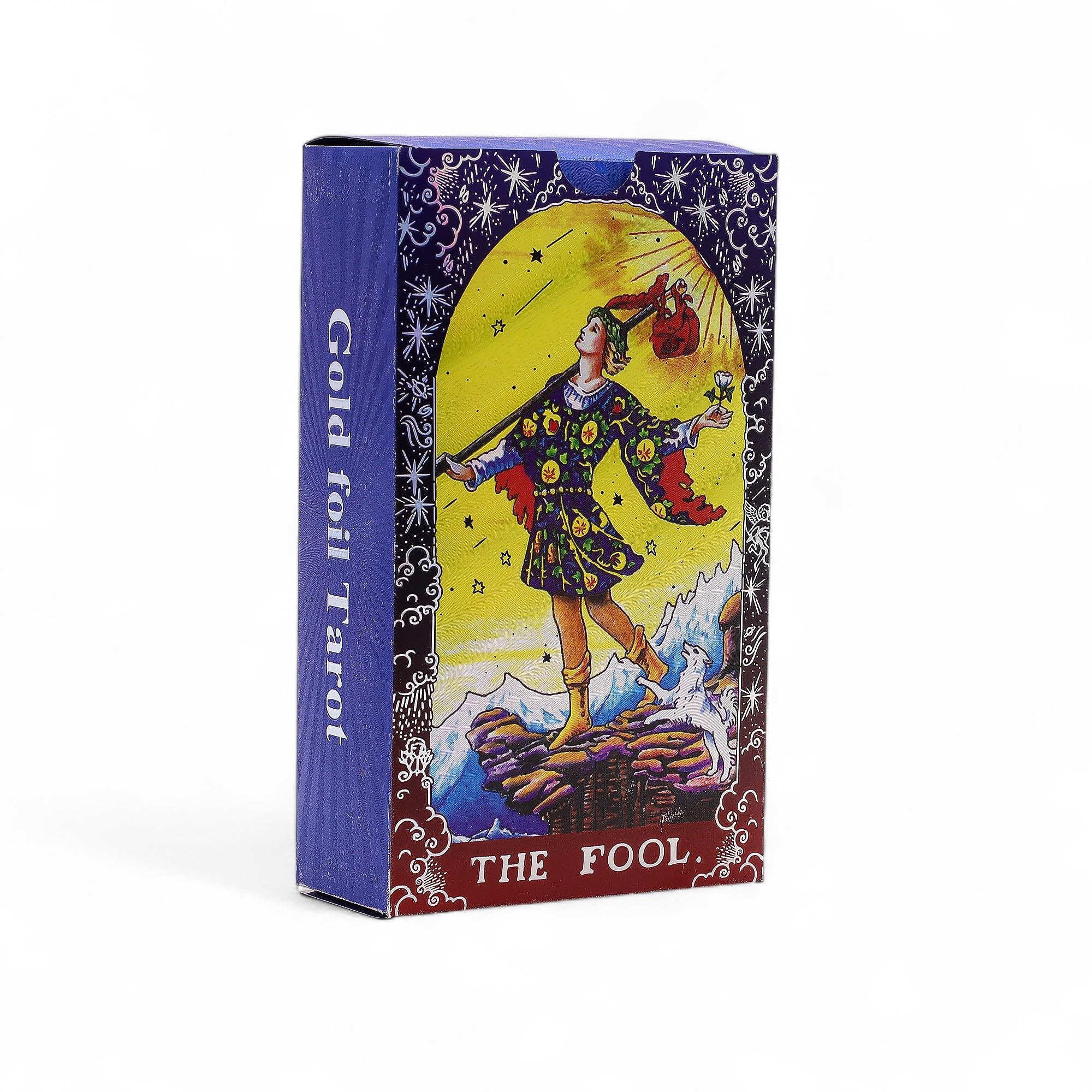 Ancient Wisdom Bright Blue Finish Arcane Tarot & Mandala Deck of 78 Cards with English Guide Booklet โ image 1