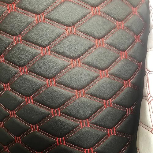 Miniatura 6 de Tela de vinilo de espuma acolchada de piel sintética con respaldo de esponja gruesa, cabecera de tapicería para automóvil, 39 x 60 pulgadas,