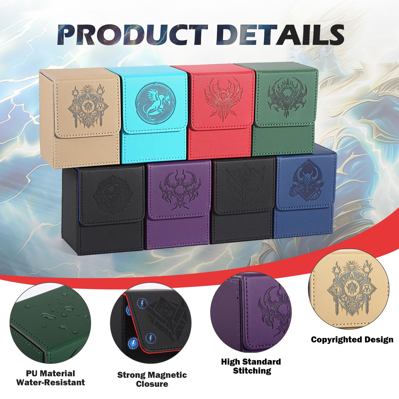 Zlca Caja De Cartas Con 2 Divisores Para Cartas Mtg,... | Meses Sin Interés