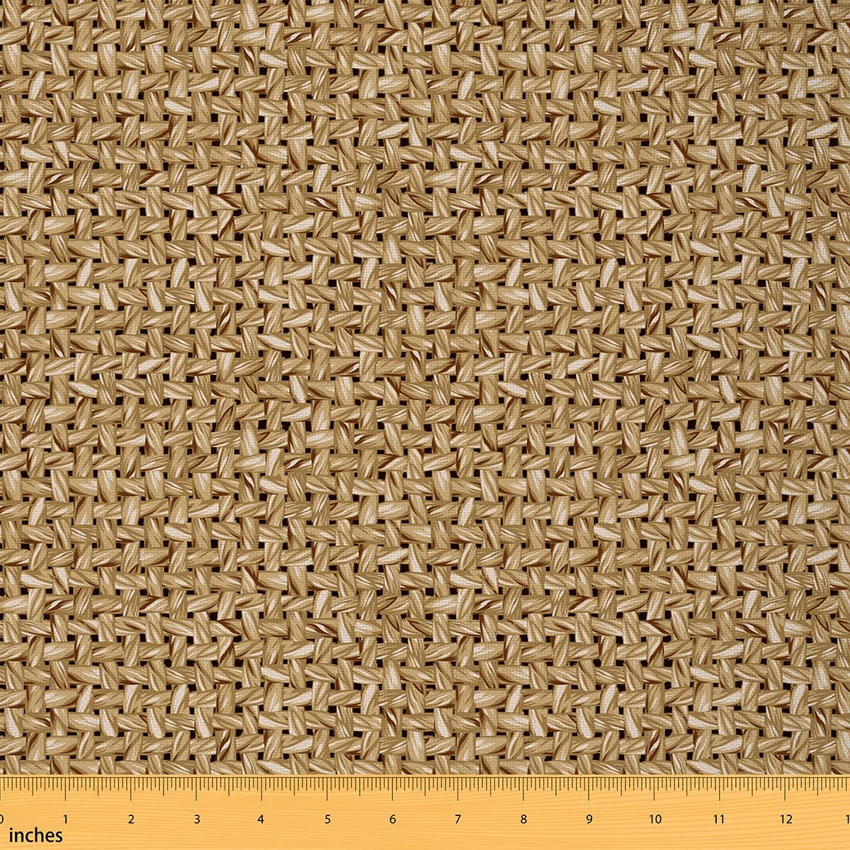 Tela de rayas marrones por The Yard de tela geométrica de patchwork de acuarela para amantes de la costura, cabaña, rústico, estilo granja, para tapicería y detalles del hogar, 3 yardas