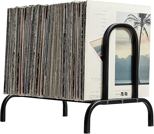 KAZAKA Almacenamiento de discos de vinilo de alta calidad, soporte de almacenamiento de discos de vinilo, se adapta a 110 álbumesLPs, soporte
