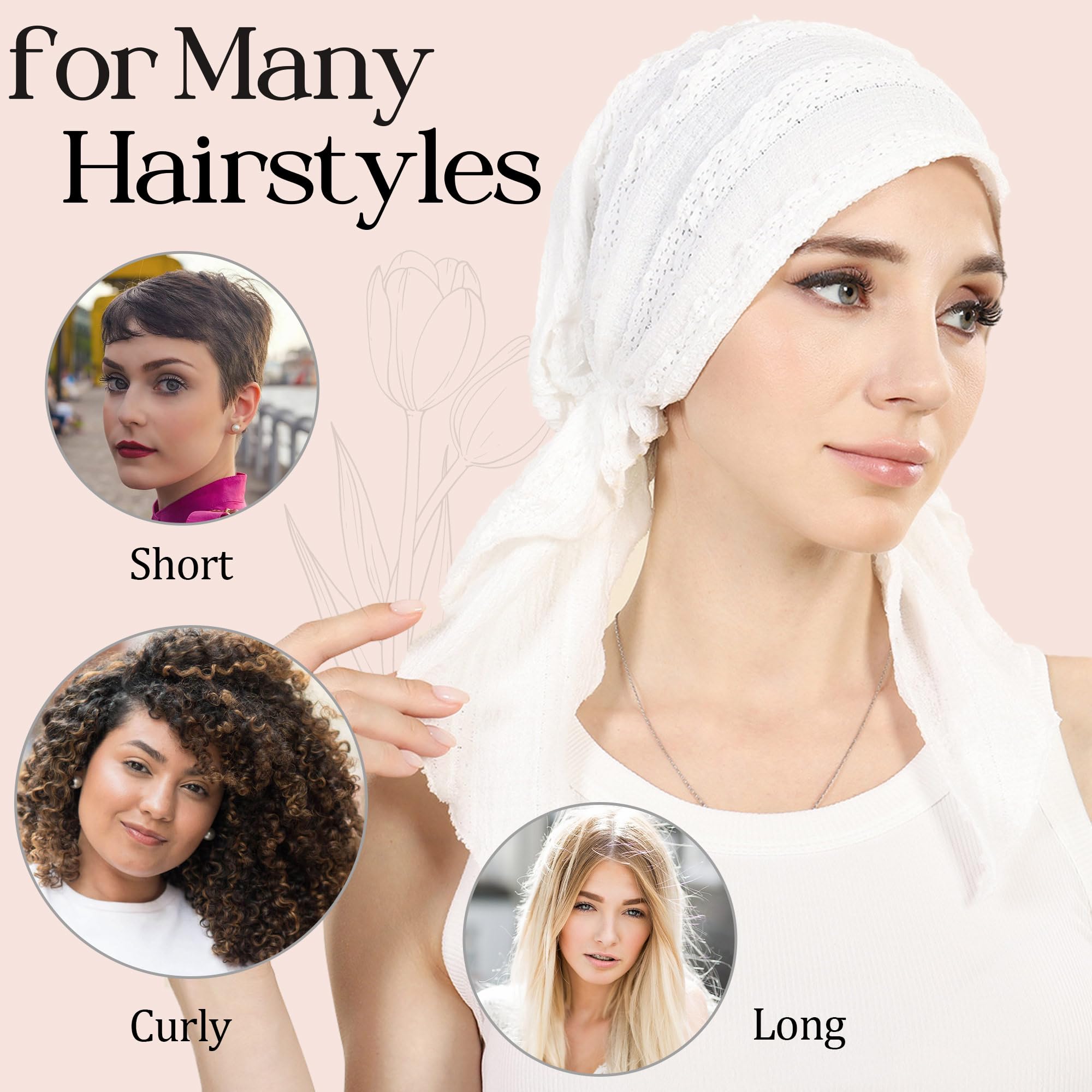 Babalet Slip-On Pre-Legato Beanie Donne Copricapo Turbante Beanie Caps Capo Wrap Foulard per le Donne Sonno Cappello di Copertura dei Capelli