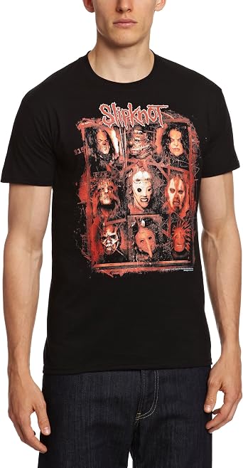 Slipknot Men's Rusty Face (Back Print) T-Shirt Small Black